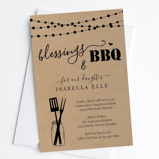 Invitation 1ère communion / Parti de confirmation BBQ