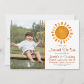 Invitation 1ère excursion Sunshine Jaune Photo Anniversaire (Devant)