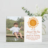 Invitation 1ère excursion Sunshine Jaune Photo Anniversaire (Debout devant)