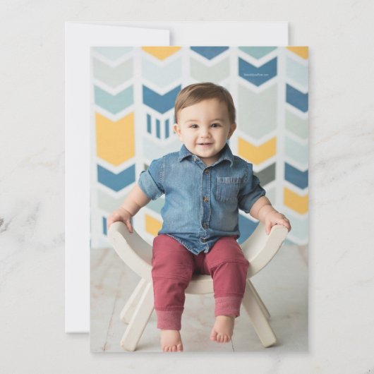 Invitation 1ère fête d'anniversaire de Dino (Dos)