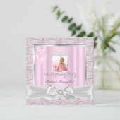 Invitation 1ère fête d'anniversaire filles Diamants roses Tia (Debout devant)