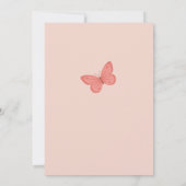 Invitation 1ère fête d'anniversaire Floral Botanical Butterfl (Dos)