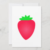 Invitation 1ère fête d'anniversaire fraise rouge blanc person (Dos)