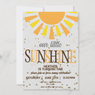 Invitation 1ère fête d'anniversaire personnalisée