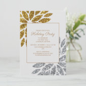 Invitation 1ère fête de Noël mariée Gold Silver (Debout devant)