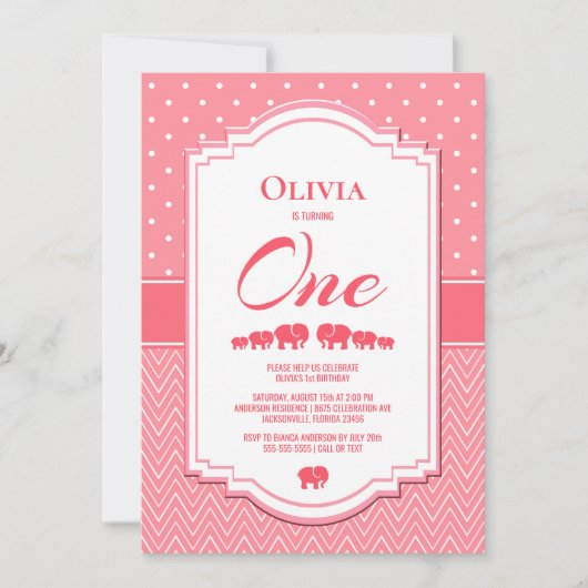 Invitation 1ère fête des éléphants roses (Devant)