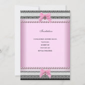 Invitation 1ère fille Anniversaire rose perle blanche Photo F (Dos)