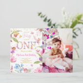 Invitation 1ère photo d'anniversaire de la fête d'or (Debout devant)