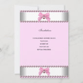 Invitation 1ère photo d'anniversaire de la fille rose perle b (Dos)