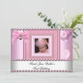 Invitation 1ère photo d'anniversaire de la fille rose perle b (Debout devant)