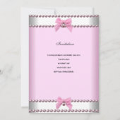 Invitation 1ère photo d'anniversaire de la fille rose perle b (Dos)