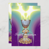 Invitation 1ère sainte communion/ baptême (Devant / Derrière)