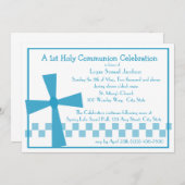 Invitation 1re Croix de communion (Devant / Derrière)