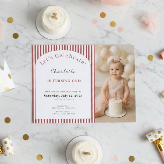 Invitation 1re édition du livre blanc ・ Photo Template Red St