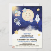 Invitation 1re Voyage aquarelle Espace extra-atmosphérique 1e (Devant)