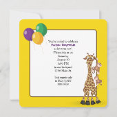 Invitation 1st Birthday Party Wildlife Animal Babies (Dos)