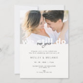 Invitation 1st Wedding Anniversary - We Still Do Photo (Devant)