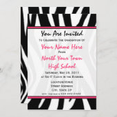 Invitation 2011 d'obtention du diplôme de mode (Devant / Derrière)