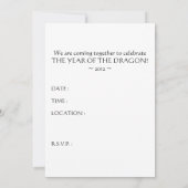 Invitation 2012 : année du dragon (Dos)
