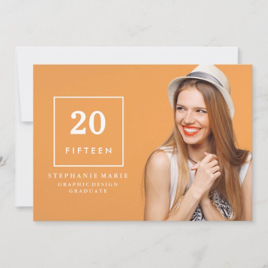 Invitation 2015 chic d'obtention du diplôme de (Devant)