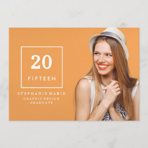 Invitation 2015 chic d'obtention du diplôme de