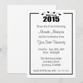 Invitation 2015 d'obtention du diplôme de diplômé (Devant / Derrière)