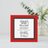 Invitation 2015 ou N'IMPORTE QUELLE ANNÉE de diplôme Red Blac (Debout devant)