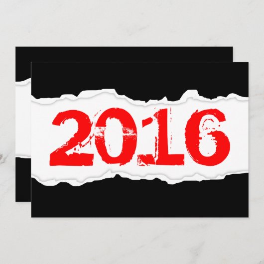 Invitation 2016 (papier déchiré) (Devant / Derrière)