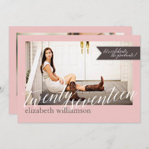 Invitation 2017 chic moderne de fête de remise des