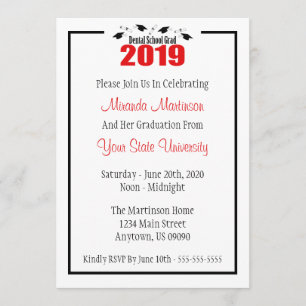 Invitation 2019 d'obtention du diplôme d'école