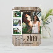 Invitation 2019 rustique et faire-part d'obtention (Debout devant)