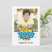 Invitation 2020 PHOTO GRAD style comique moderne typographie (Debout devant)