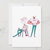 Invitation 2020 vs 2021 drôle (Devant)