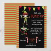 Invitation 2021 était Elfed Up Drôle de fête de cocktail de N (Devant / Derrière)