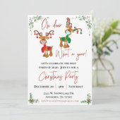 Invitation 2021 Oh Deer Quel An Noël Party (Debout devant)