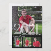 Invitation 2021 Senior Memories Quad Photo Graduation (Devant)
