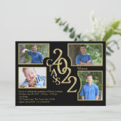 Invitation 2022 Classe de Graduation de Quad Photo Black (Debout devant)