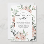 Invitation 2022 Emerald Green Graduation Floral Green (Devant)