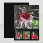 Invitation 2022 Senior Memories Quad Photo Graduation (Devant / Derrière)