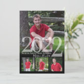 Invitation 2022 Senior Memories Quad Photo Graduation (Debout devant)
