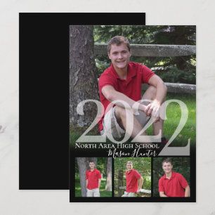 Invitation 2022 Senior Memories Quad Photo Graduation