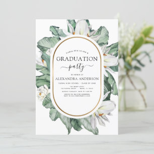 Invitation 2022 Tropical Graduation Magnolia Floral