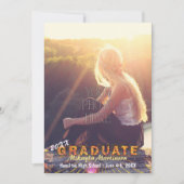 Invitation 2023 Graduation Party Sunshine Couleurs Boho Chic (Devant)
