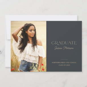 Invitation 2023 Modern Classic One Photo Graduation Party
