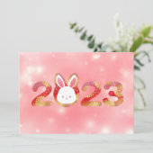 Invitation 2023, Nouvel An Chinois, Lapin (Debout devant)