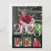Invitation 2023 Senior Memories Quad Photo Graduation (Devant)