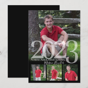 Invitation 2023 Senior Memories Quad Photo Graduation