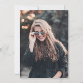 Invitation 2024 Black Gold Agate Photo Dark Graduation (Dos)