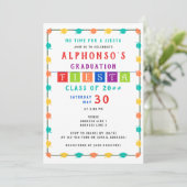 Invitation 2024 Colorful Mexican Fiesta Graduation Party (Debout devant)