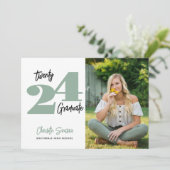 Invitation 2024 Diplôme de Photo Typographie d'écriture manus (Debout devant)